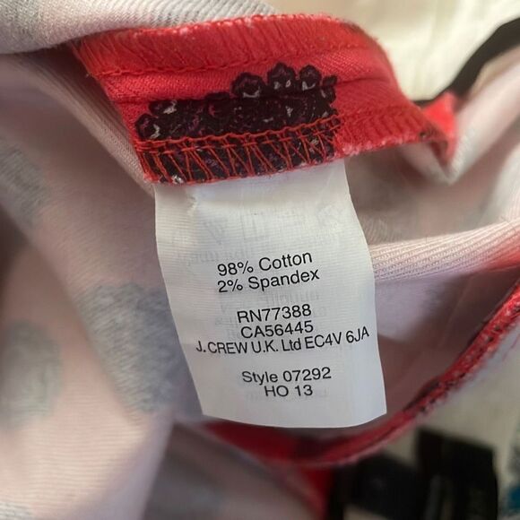 J. Crew Minnie Pant Coral Print Crop sz 2 - Picture 10 of 12